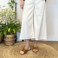 Gonna pantalone misto lino