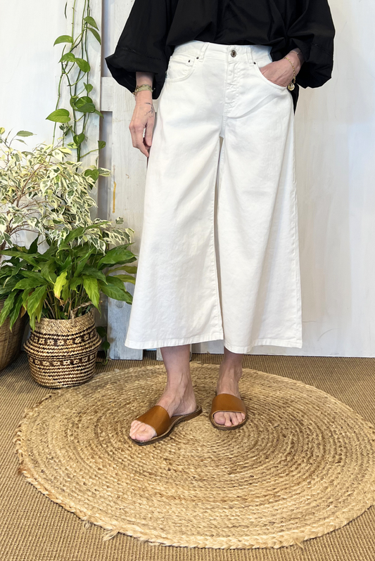 Gonna pantalone misto lino