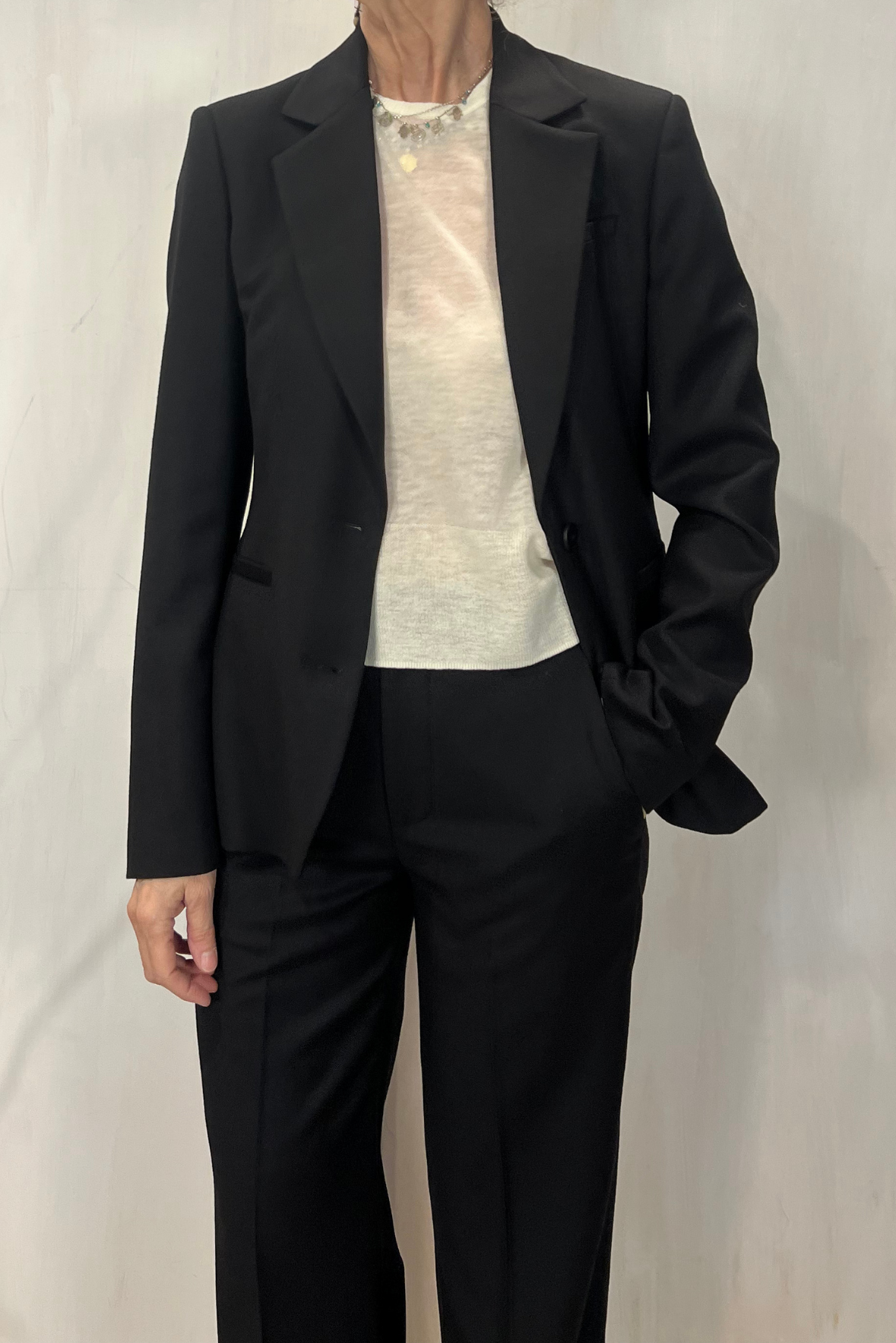 Blazer sfiancato in lana vergine
