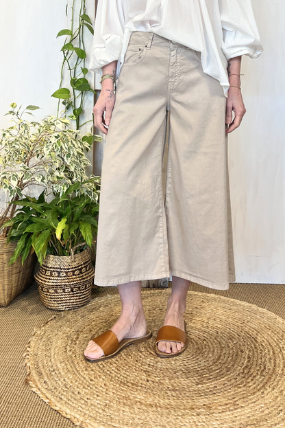 Gonna pantalone misto lino
