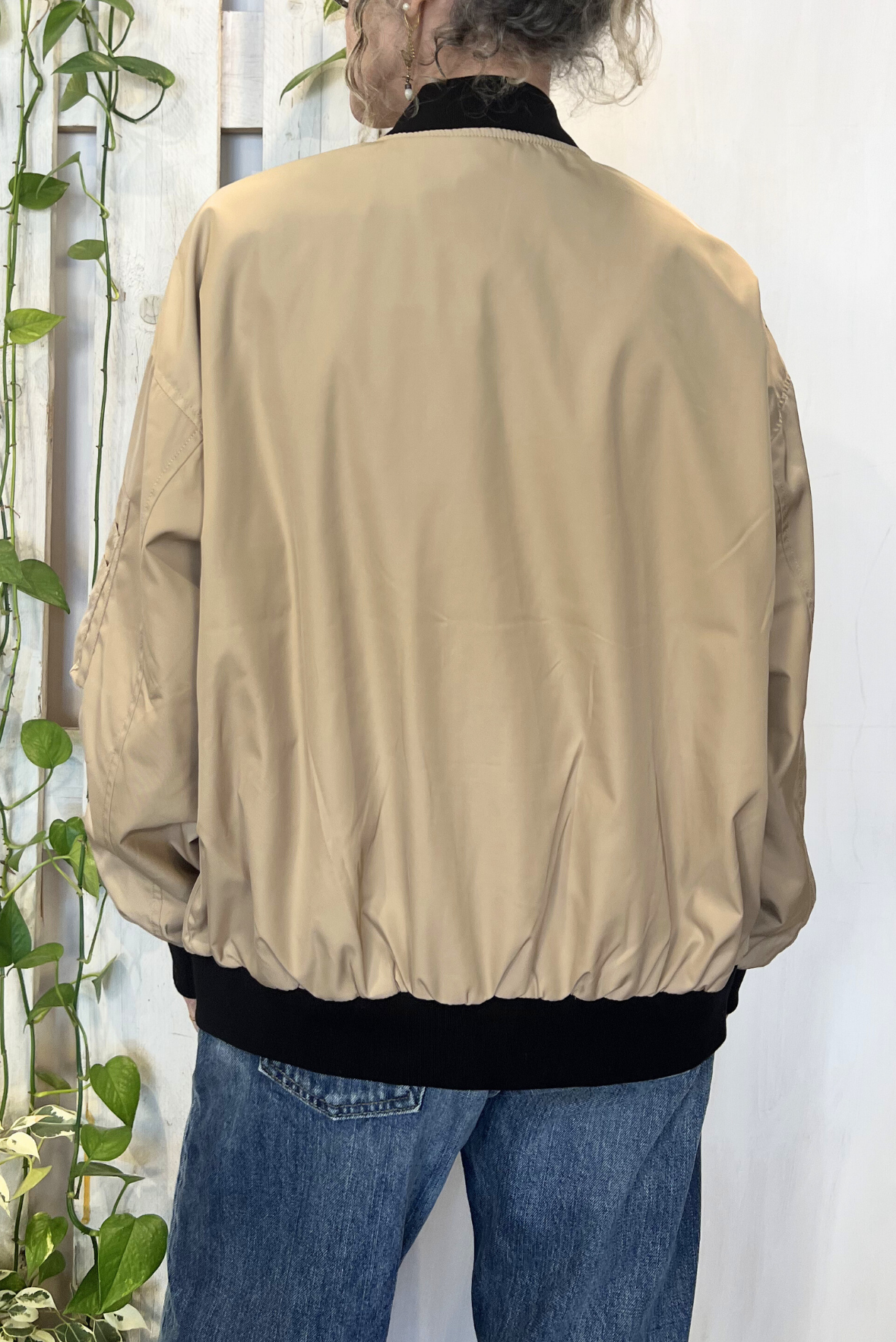 Bomber over nylon