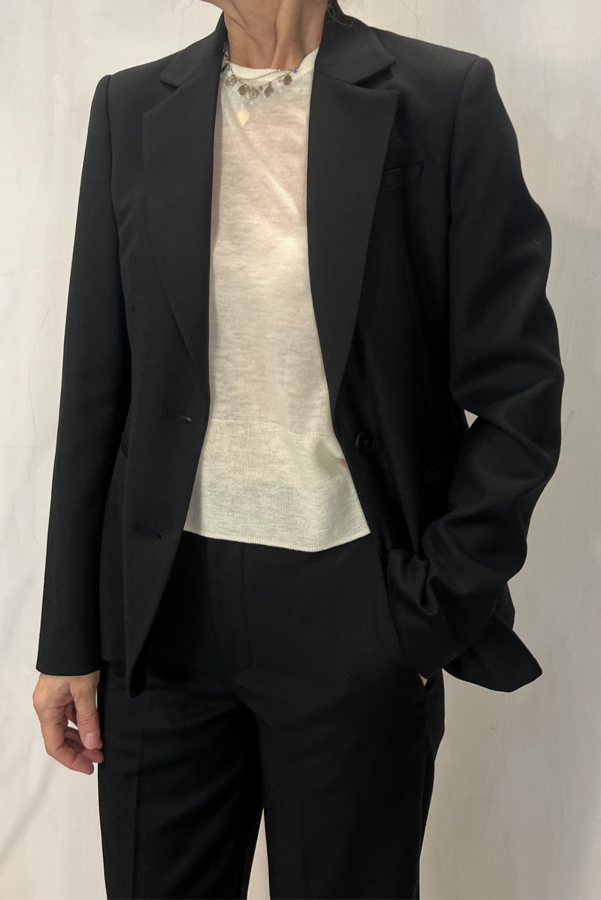 Blazer sfiancato in lana vergine