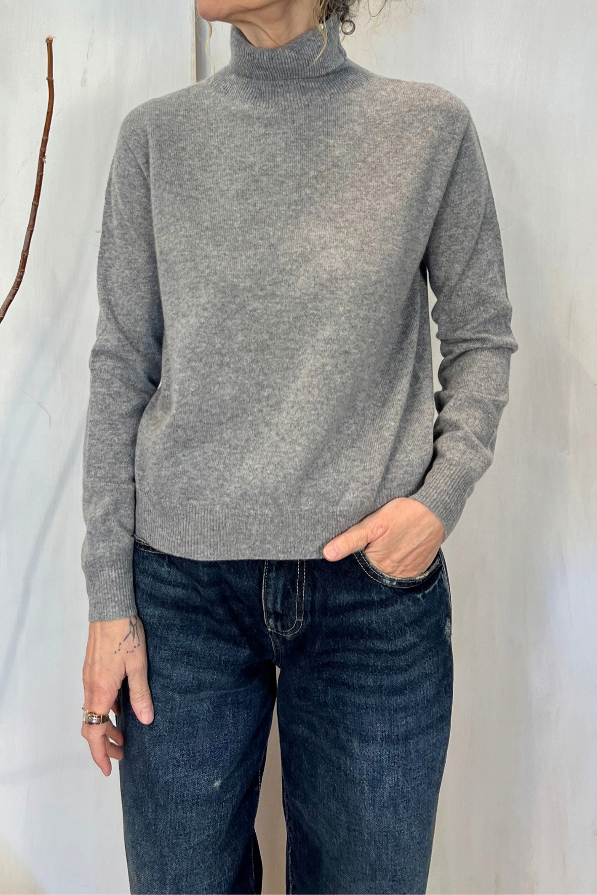 Maglia a collo alto in cashmere