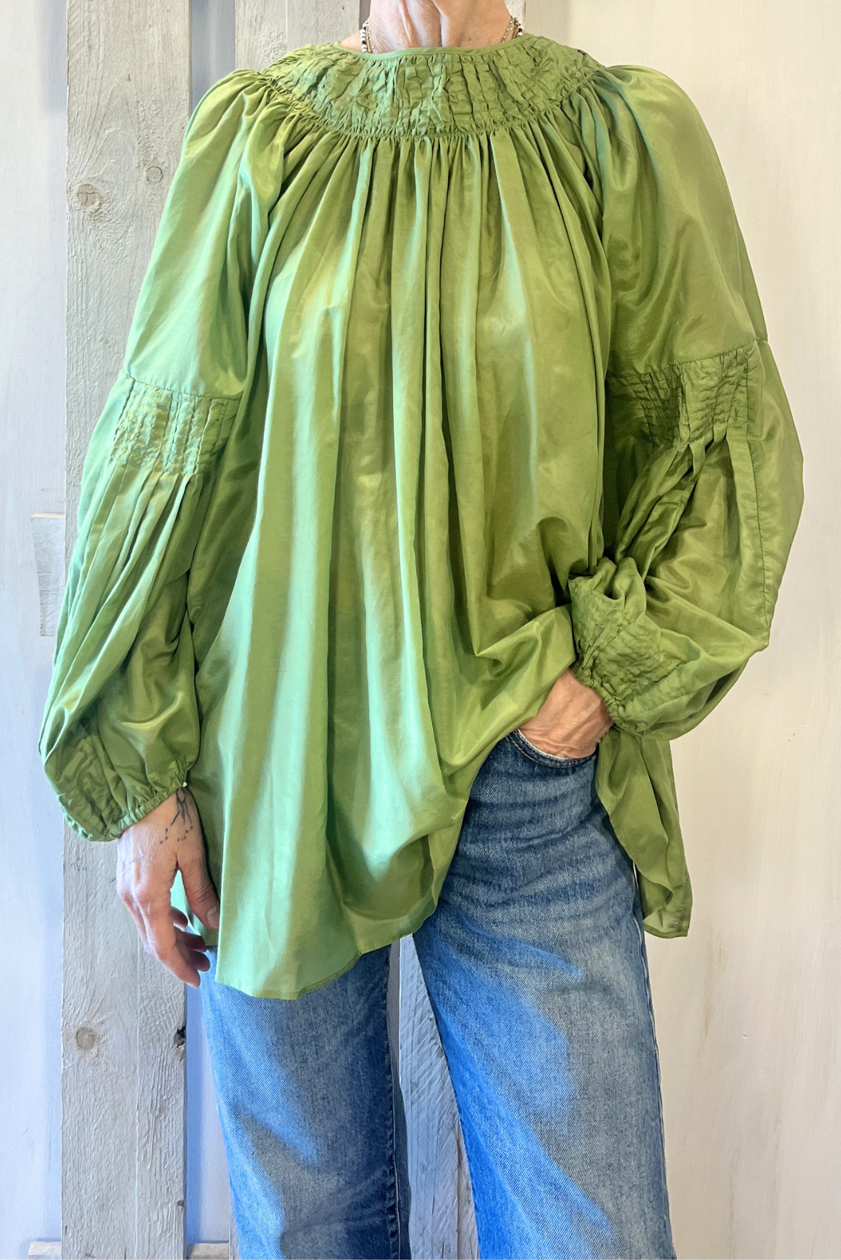 Blusa a girocollo