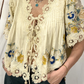 Camicia con pizzo e ricami