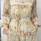 Abito lungo fantasia con pizzo