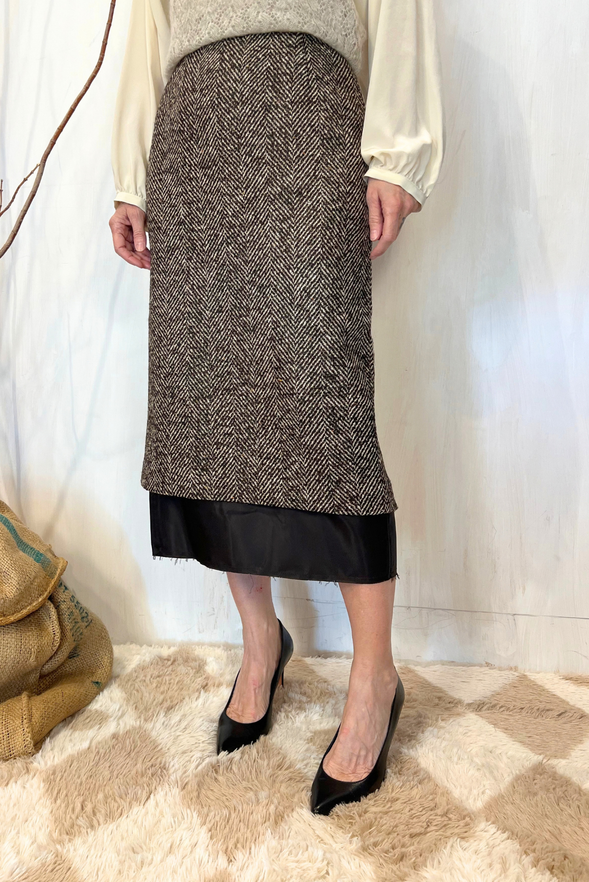 Longuette in lana spinata