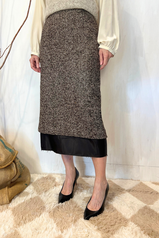 Longuette in lana spinata