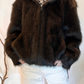 Bomber eco pelliccia visone