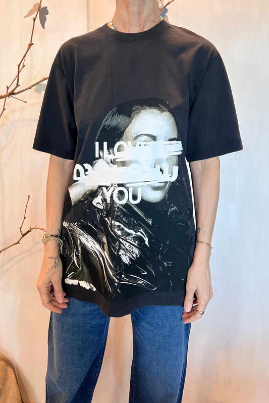 T-shirt over con stampa
