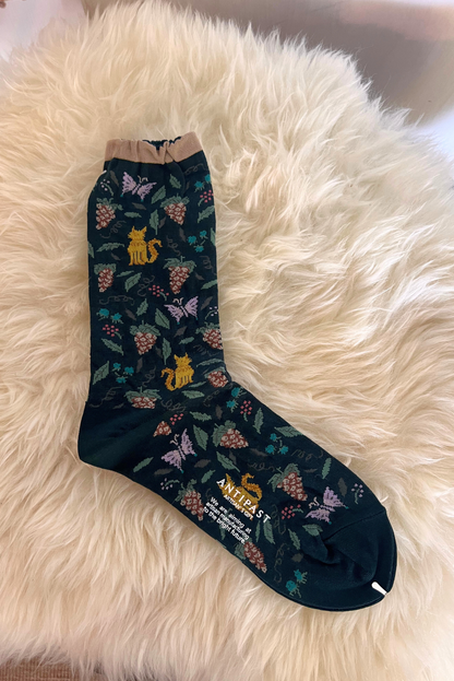 Calza corta a fantasia gatto