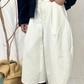 Pantalone crop con spacco laterale