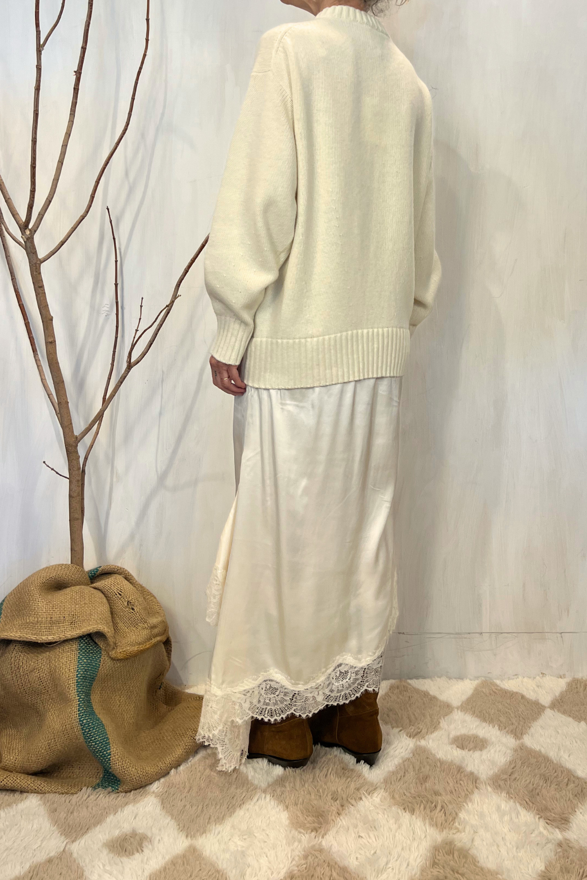 Abito doppio in maglia e viscosa
