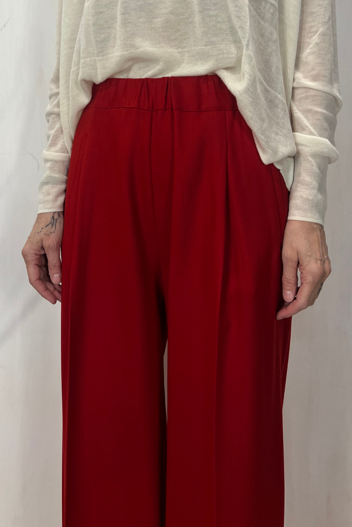 Pantalone palazzo in flanella
