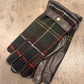 Guanti in pelle tartan