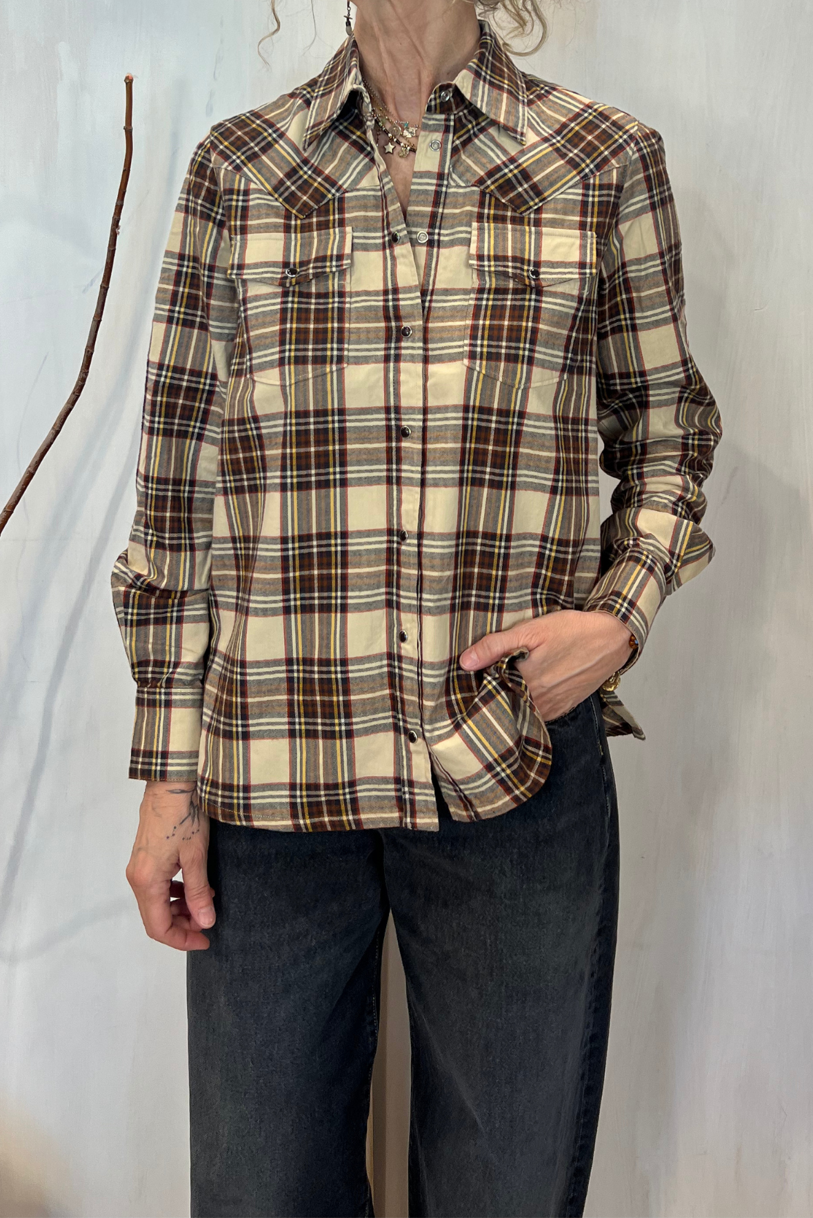Camicia texana scozzese