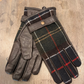 Guanti in pelle tartan