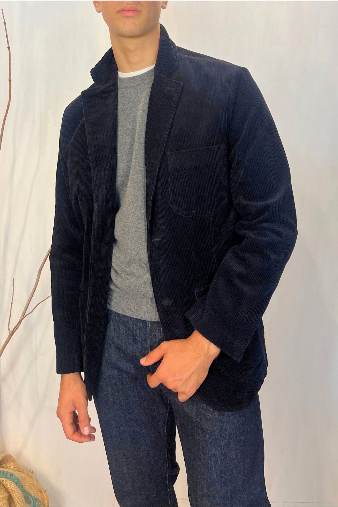 Blazer in velluto a costine