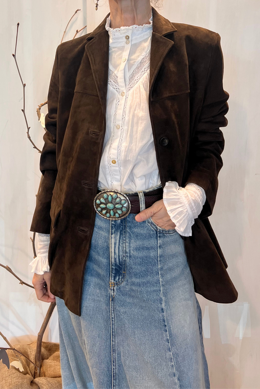 Blazer in suede