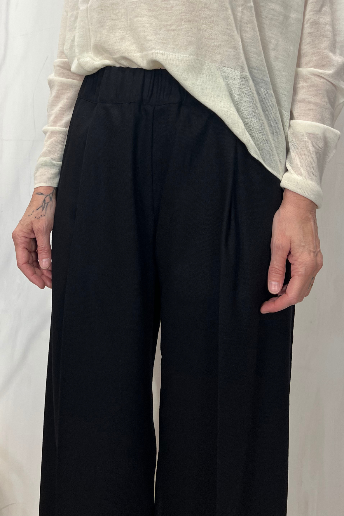 Pantalone palazzo in flanella