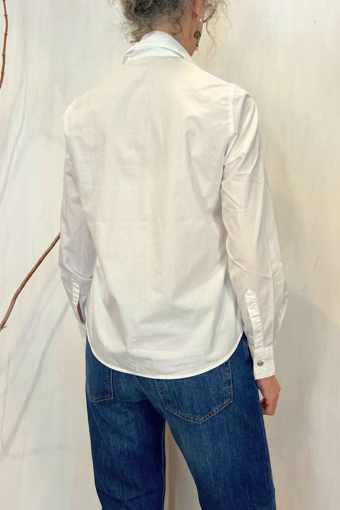 Camicia in popeline con fiocco