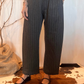Pantalone a righe in lana