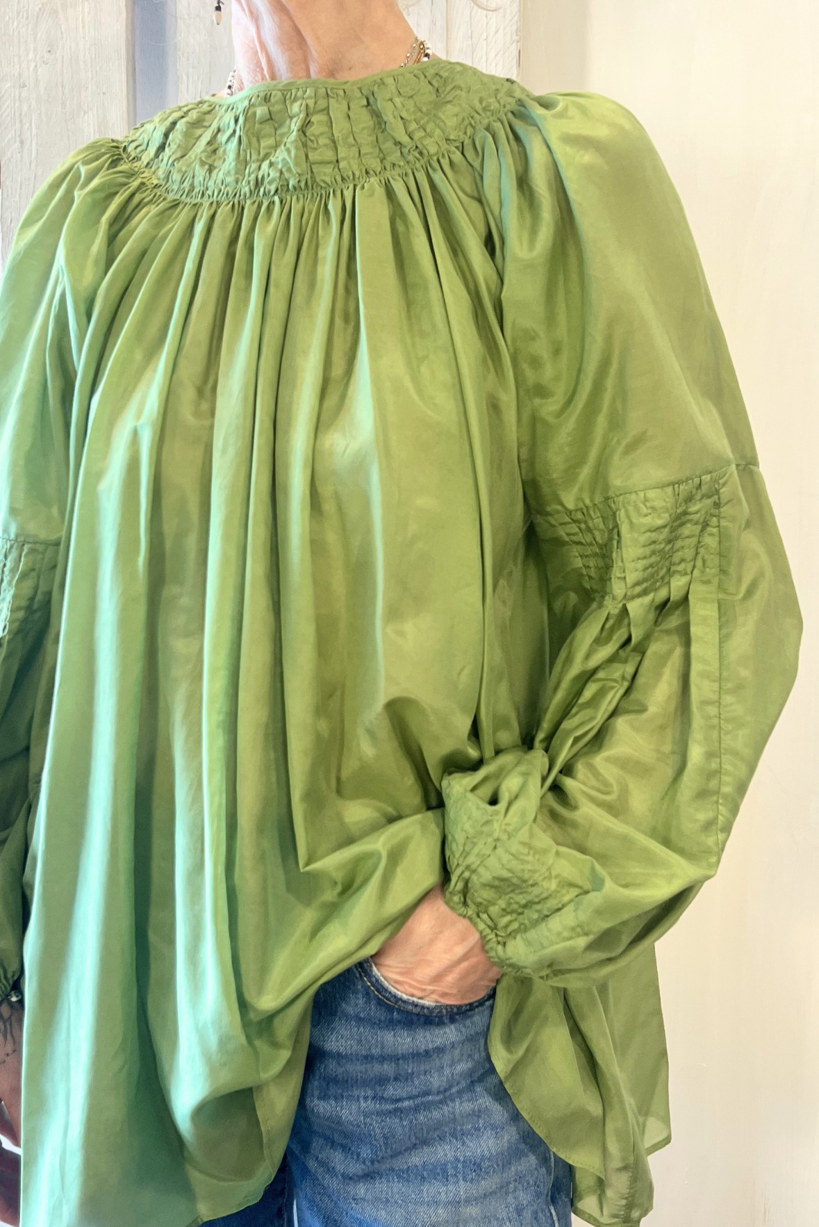 Blusa a girocollo