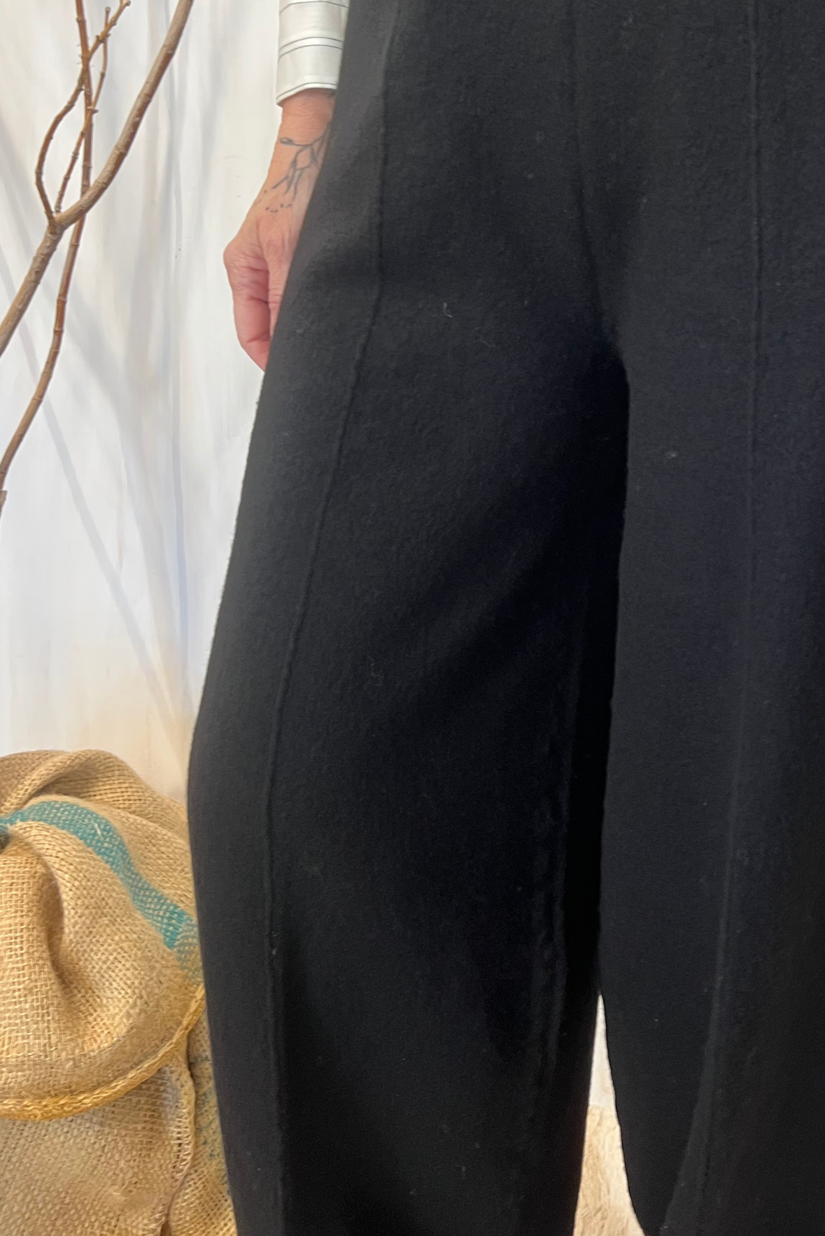 Pantalone in lana cotta