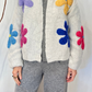 Cardigan in alpaca con ricami