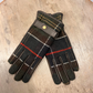 Guanti in pelle tartan
