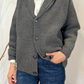 Maxi cardigan con cappuccio