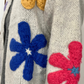Cardigan in alpaca con ricami