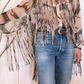 Camicia over con frange