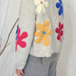 Cardigan in alpaca con ricami