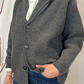 Maxi cardigan con cappuccio