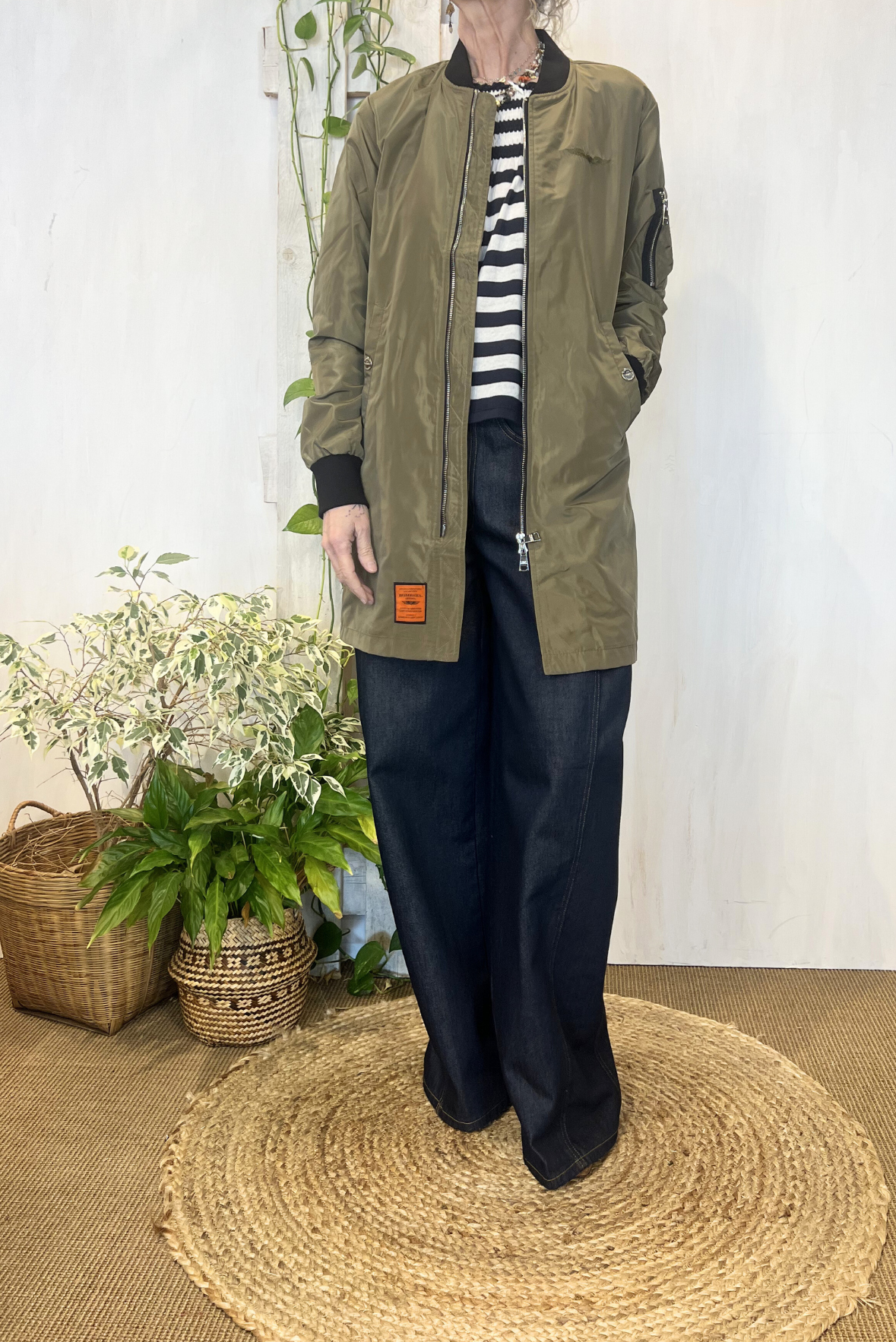 Bomber lungo nylon