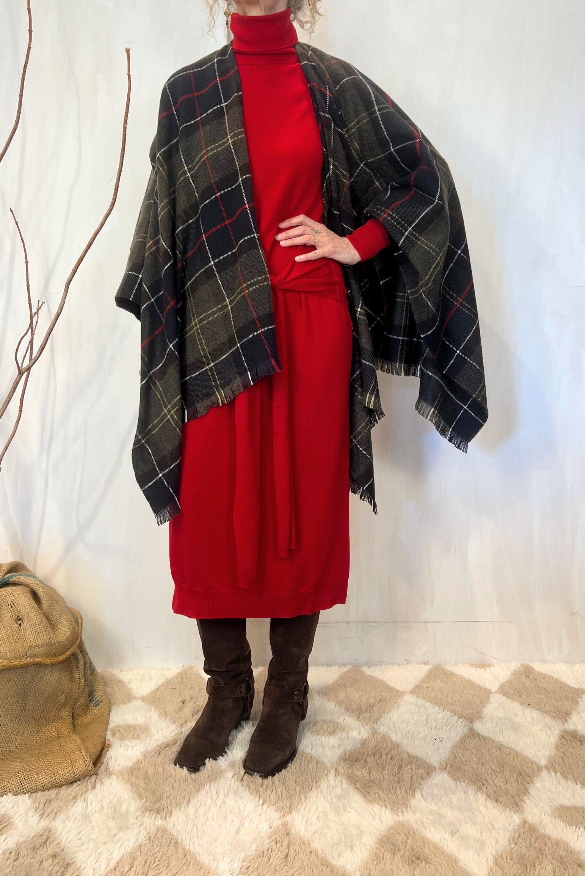Scialle Staffin motivo tartan