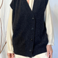 Gilet abbottonatura asimmetrica