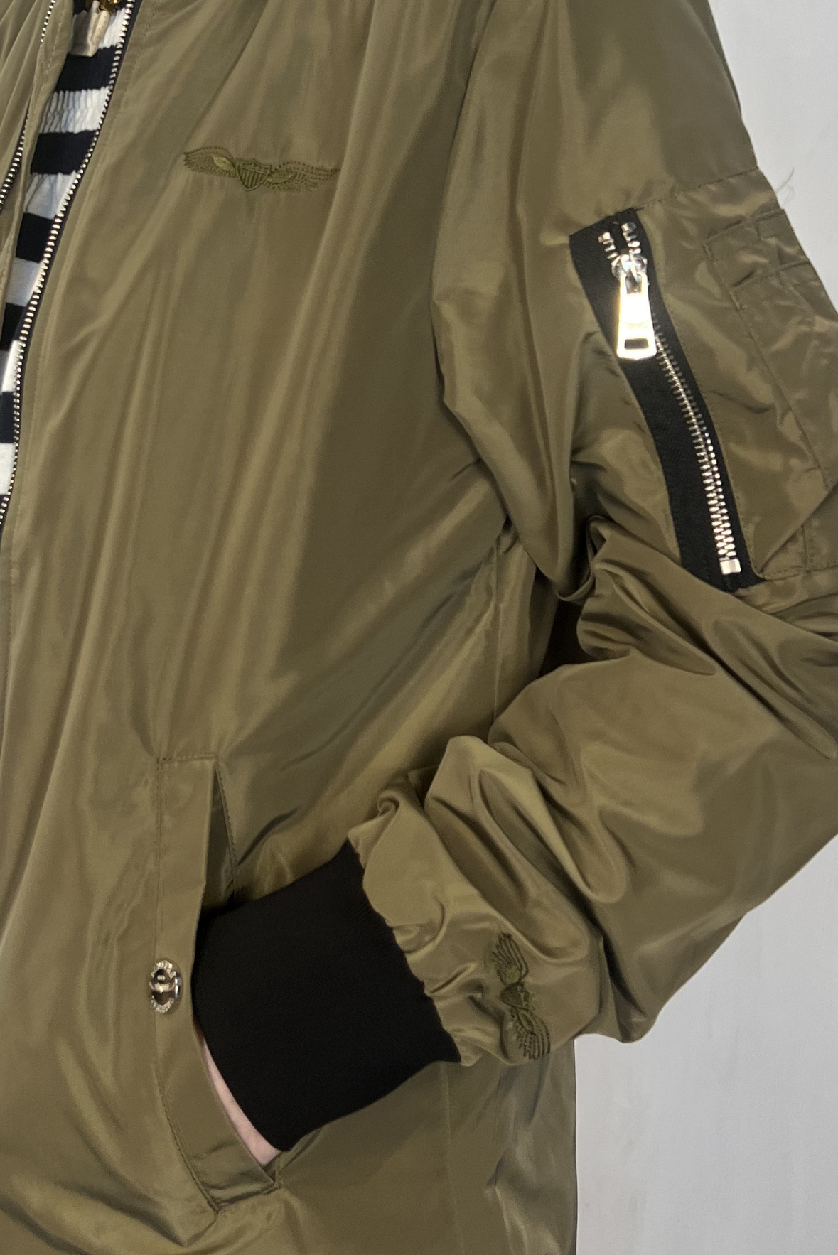 Bomber lungo nylon