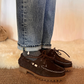 Mocassino in suede con frange