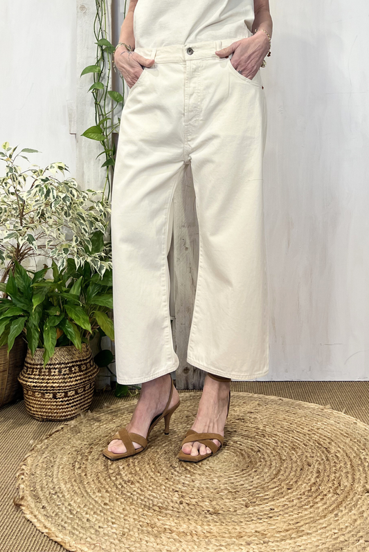 Jeans cimosato cropped