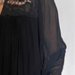Blusa in voile con pizzo