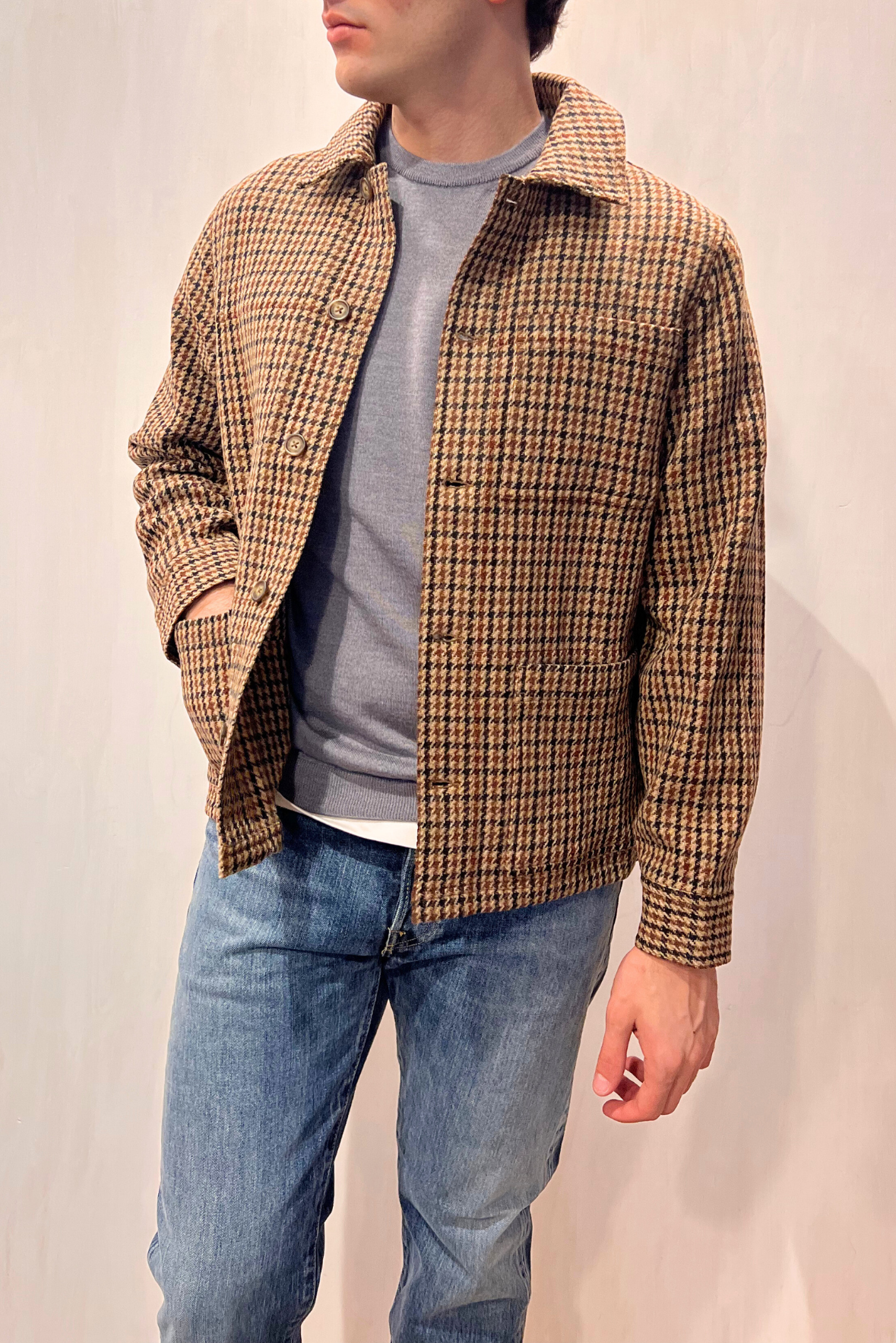 Sovracamicia check in lana