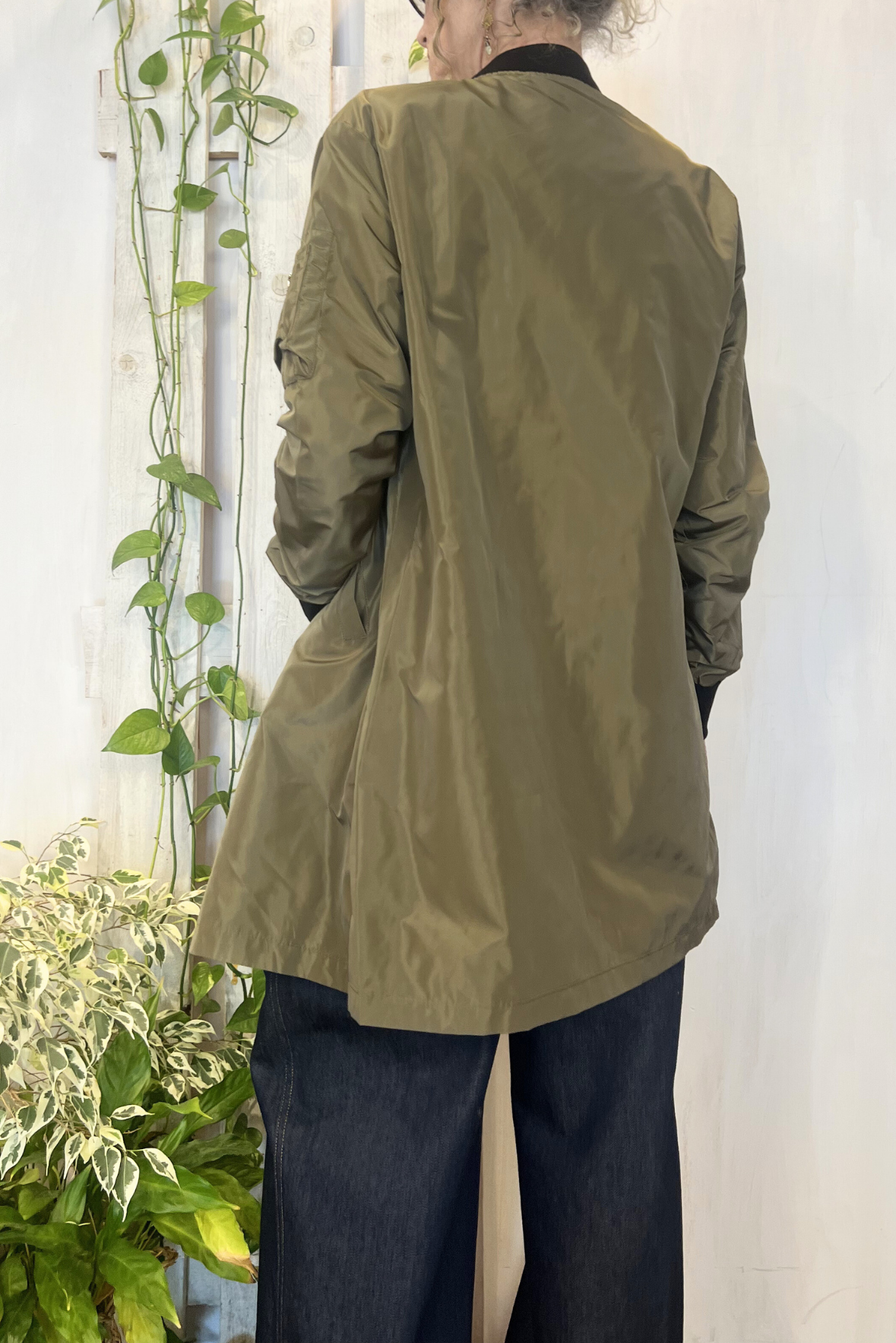Bomber lungo nylon