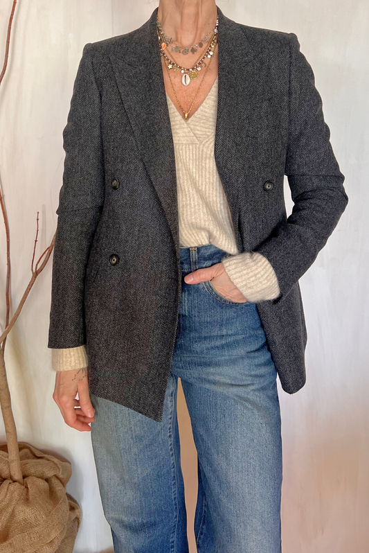 Blazer in lana misto kashmir