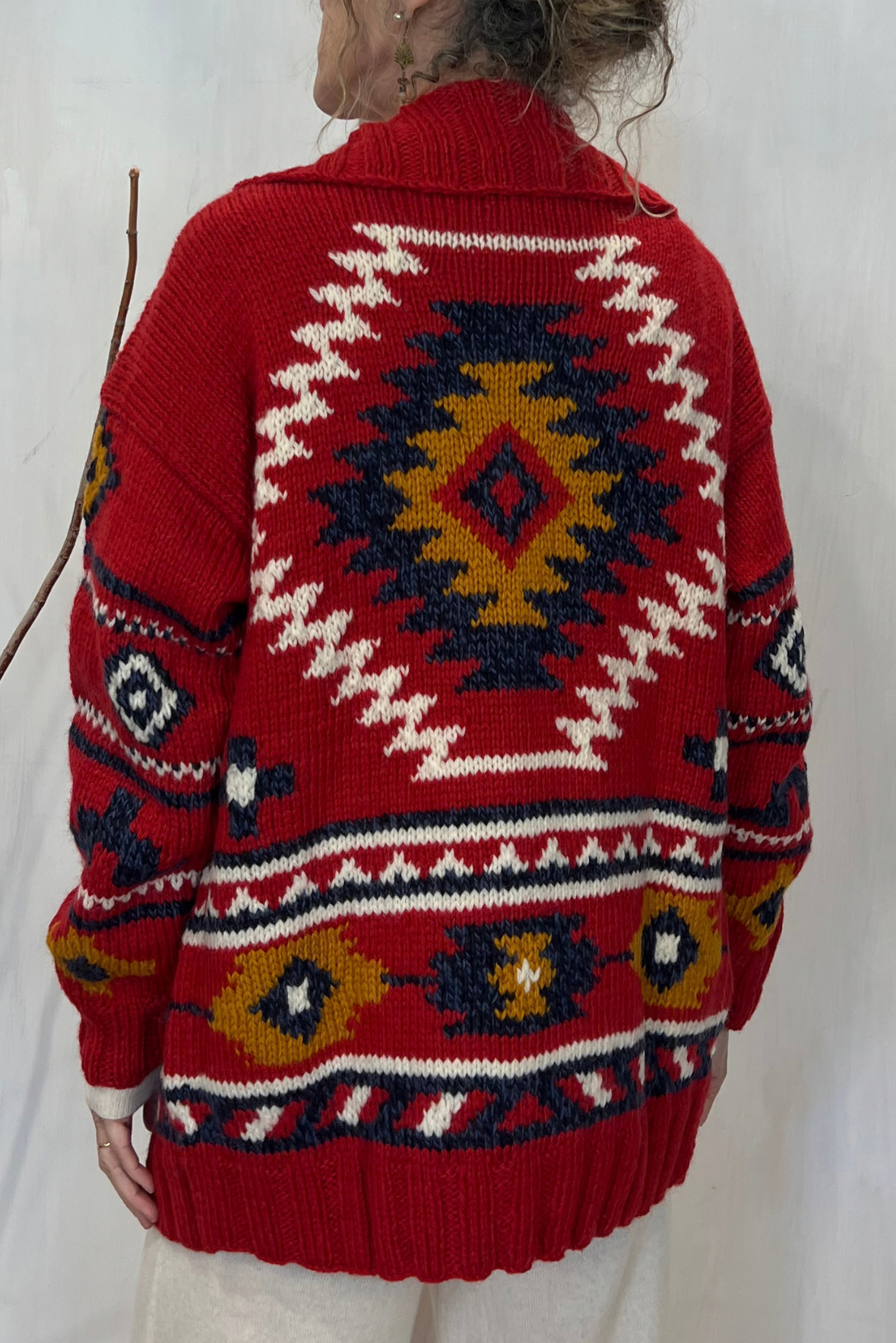 Maxi cardigan in lana merino