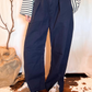 Pantalone balloon con spacchi