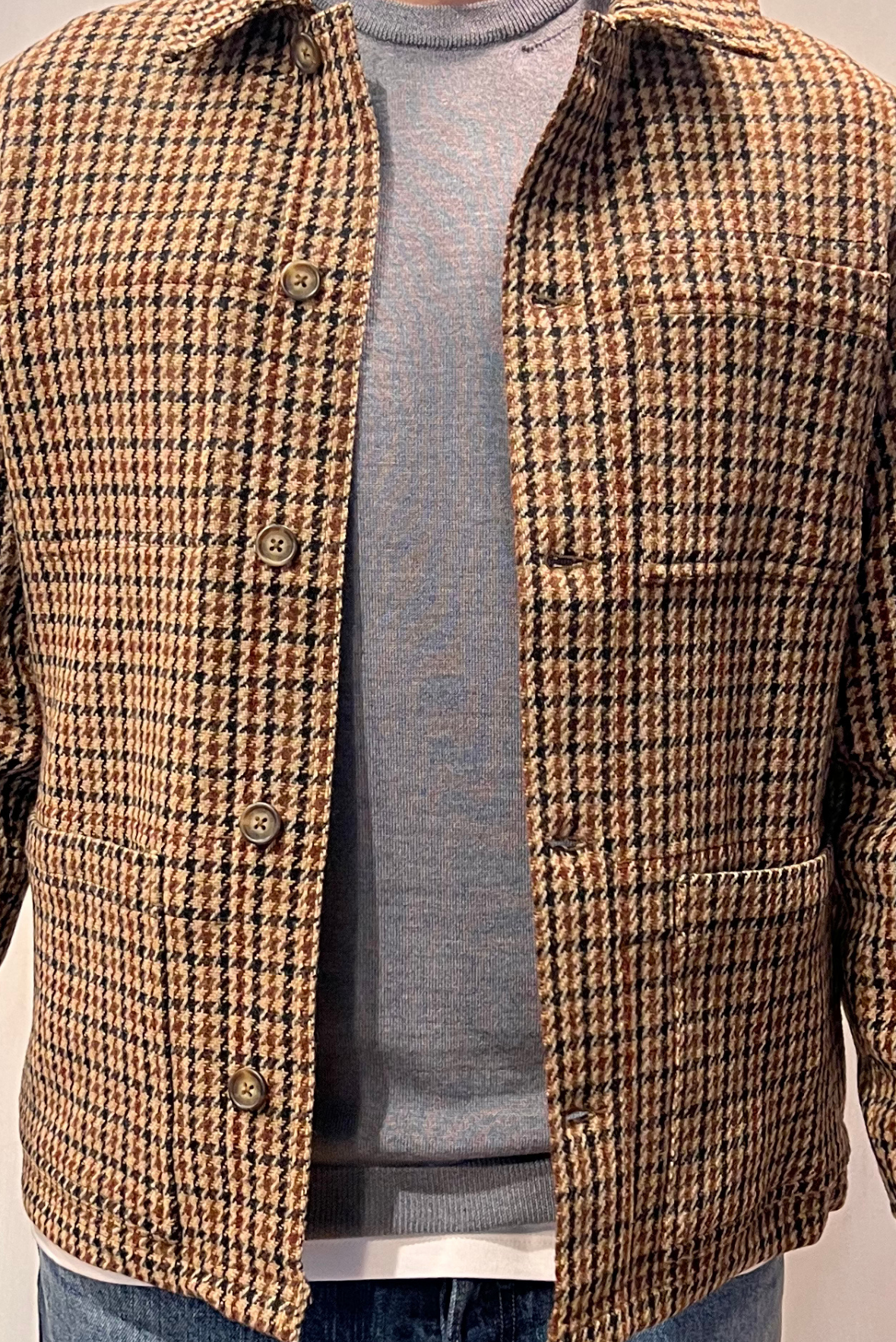 Sovracamicia check in lana