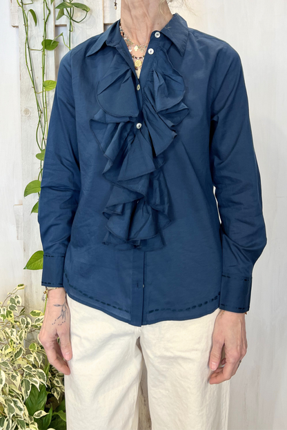 Camicia con rouches