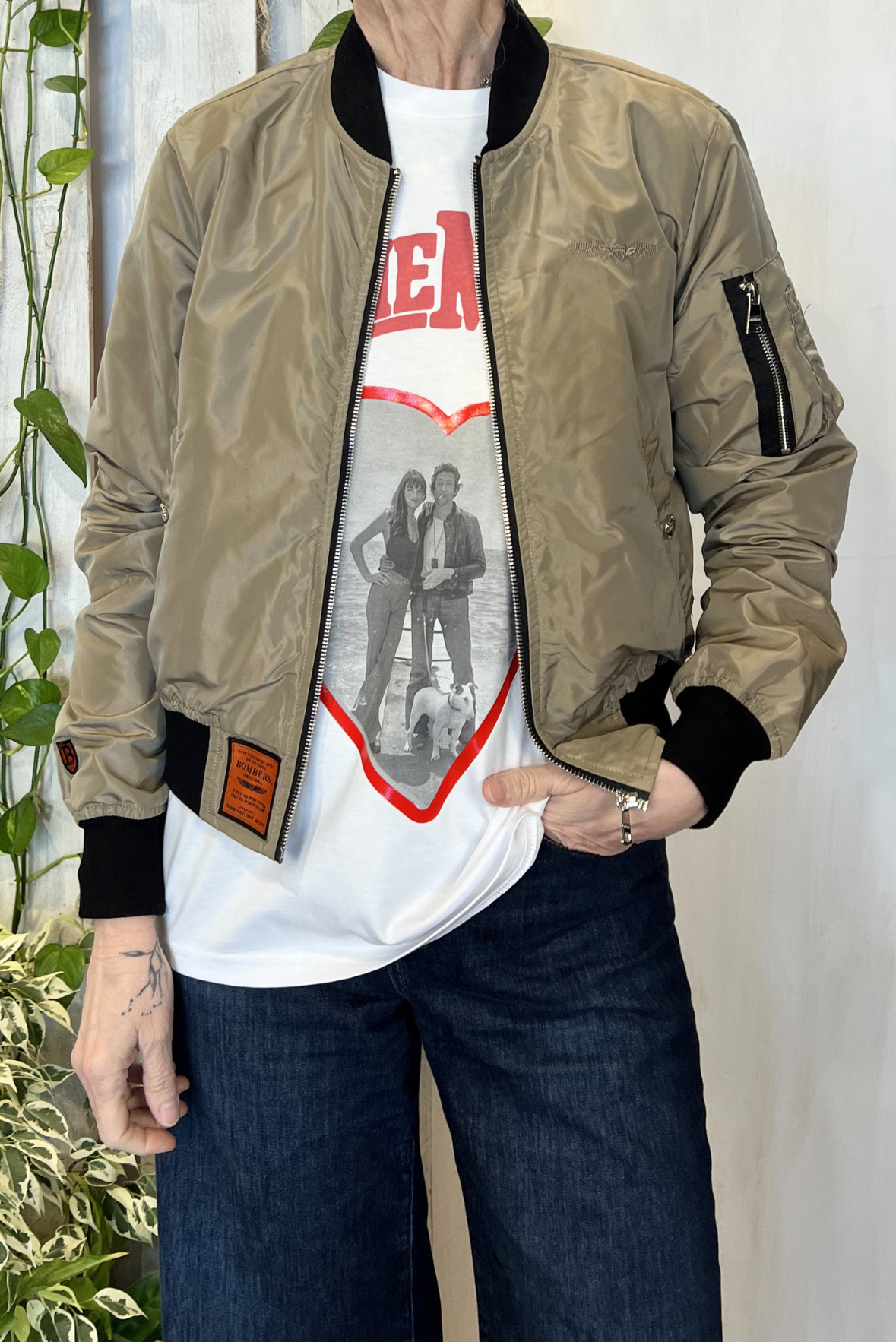 Bomber corto nylon